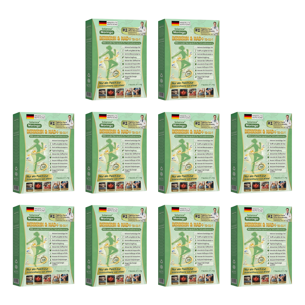 Solaroza® Moringa & Berberin 10-in-1 Nano-Mikronadel-Pflaster