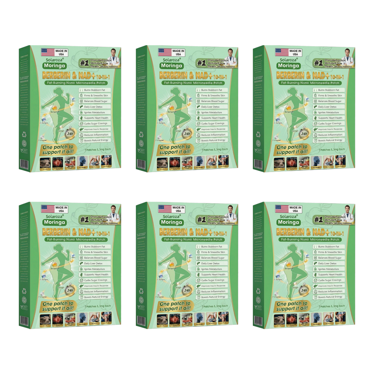Official Solaroza® Centre💯High-Precision 10-in-1 Weight Loss Patch with Berberine & NAD+