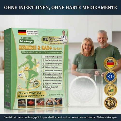 Solaroza® Moringa & Berberin 10-in-1 Nano-Mikronadel-Pflaster