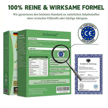 Solaroza® Moringa & Berberin 10-in-1 Nano-Mikronadel-Pflaster